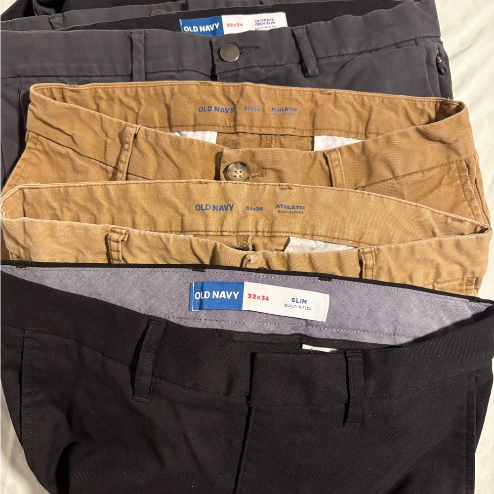 Old Navy Men's Chinos - Black, Tan, Gray